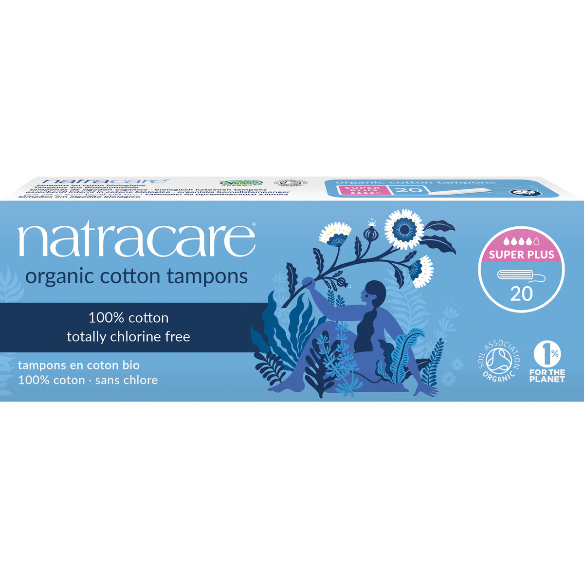 Natracare Tampons katoen super+ 20.00 Stuks