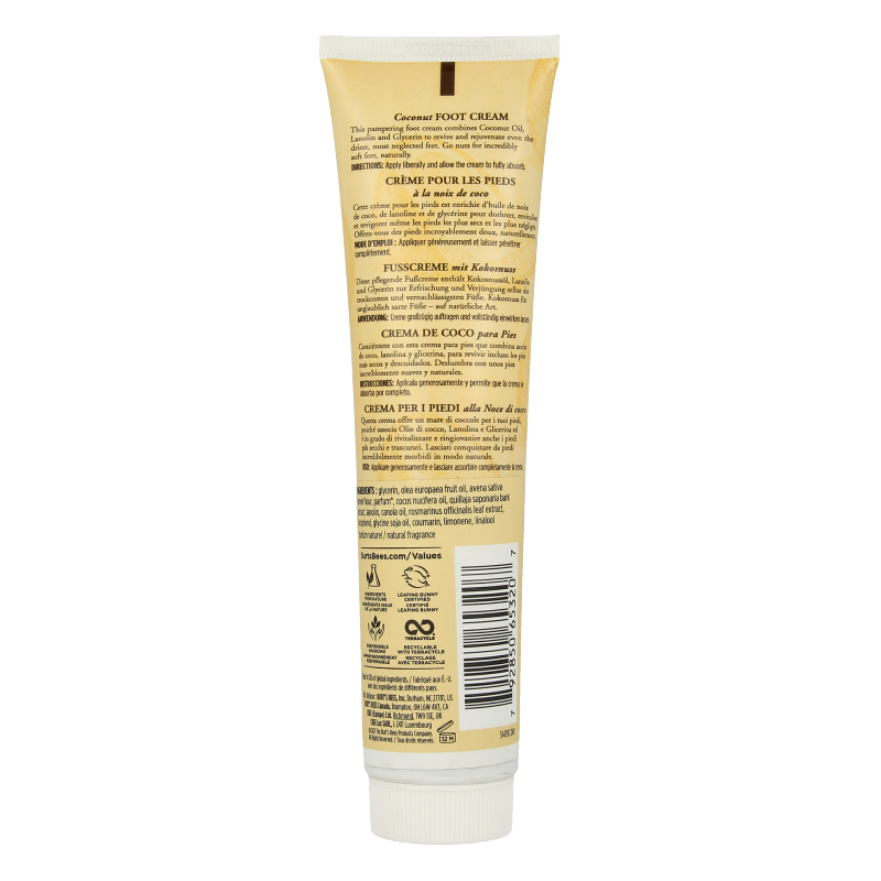 Burt's Bees Foot creme coconut 121 Gram