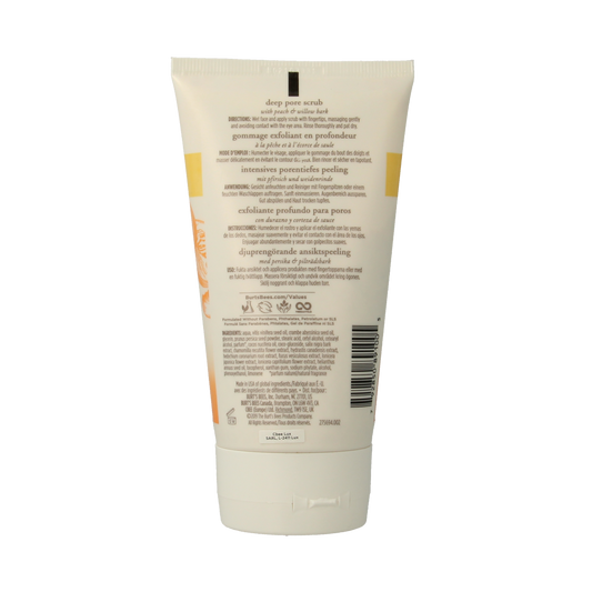 Burt's Bees Gezichtscrub peach & willowbark 113.30 Gram
