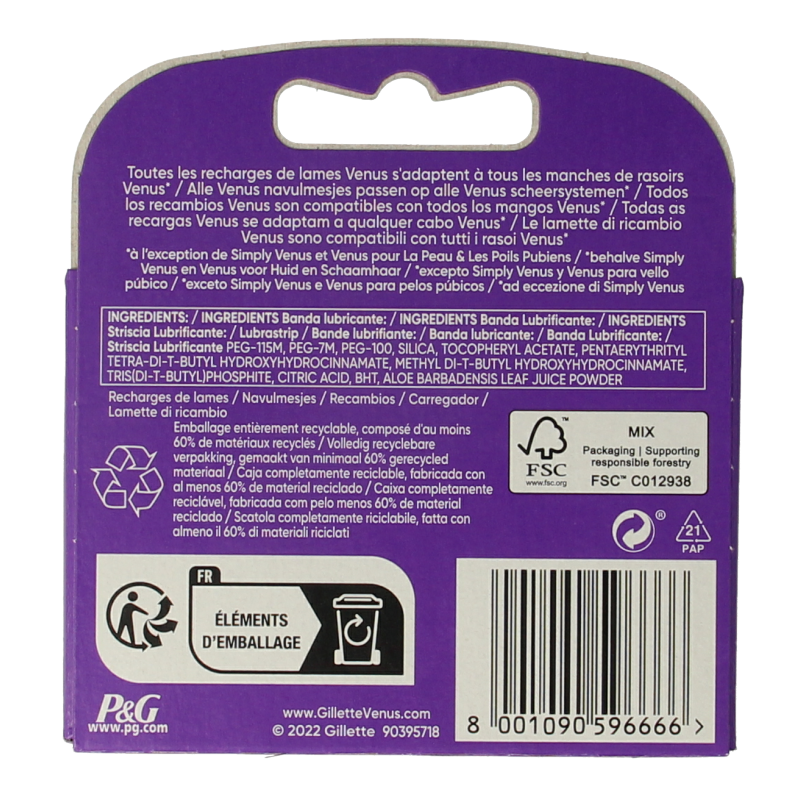 Gillette Venus swirl mesjes 3 Stuks