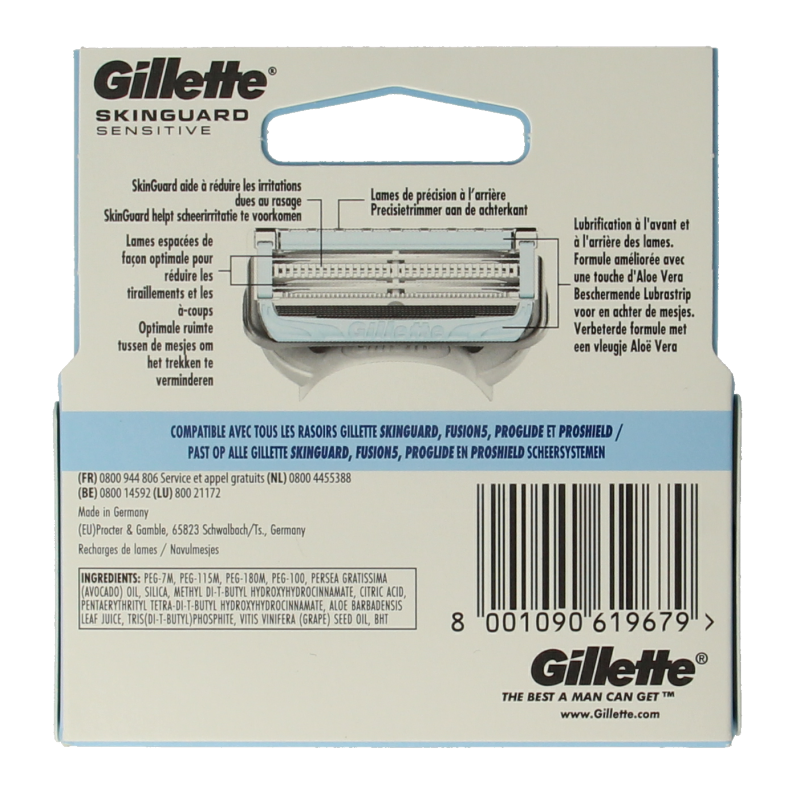 Gillette Skinguard aloe vera mesjes regular 4 Stuks