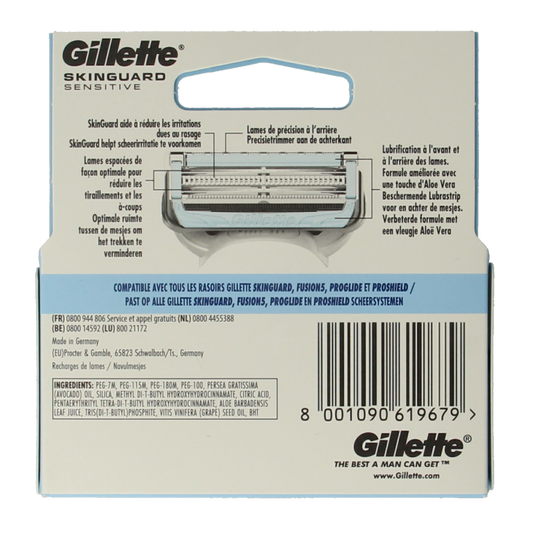 Gillette Skinguard aloe vera mesjes regular 4 Stuks