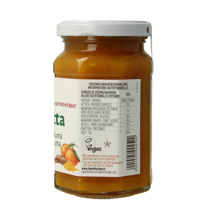 Fiordifrutta Mandarijn & kurkuma jam bio 260 Gram