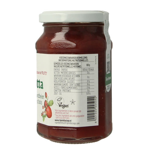 Fiordifrutta Aardbeienjam bio 250.00 Gram