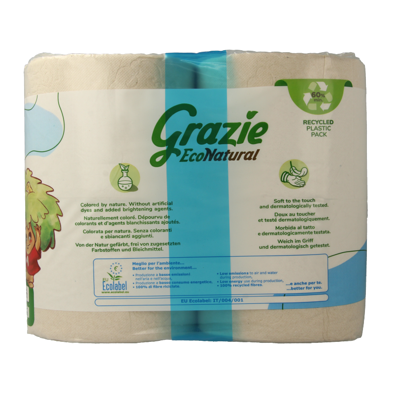 Grazie Natural Toiletpapier 2-laags 8 Stuks