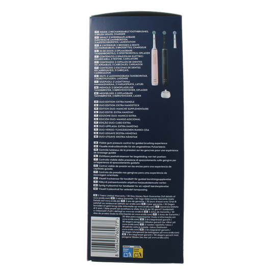 Oral B Elektrische tandenborstel pro 3 3900 black pink 1 Set