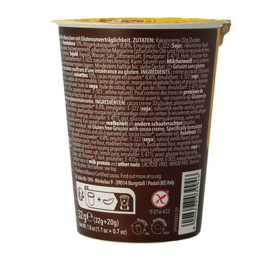 Schar Milly grissini & chocolate sticks glutenvrij 52.00 Gram