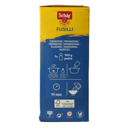 Schar Pasta fusilli glutenvrij 400.00 Gram