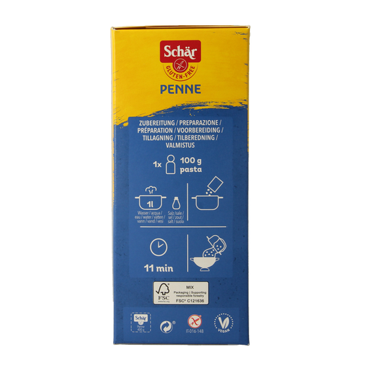 Schar Pasta penne glutenvrij 400.00 Gram