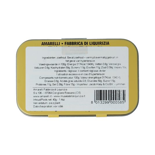 Amarelli Laurierdrop blikje brokken puur 40 Gram
