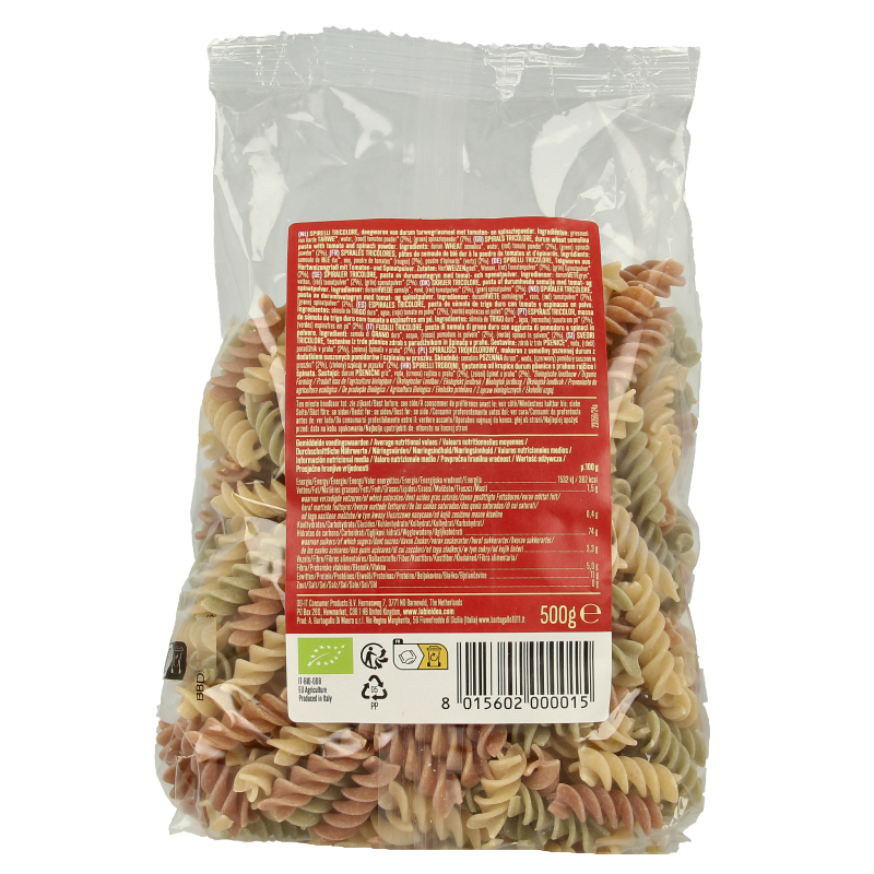 Bioidea Fusilli tricolore spirelli bio 500 Gram