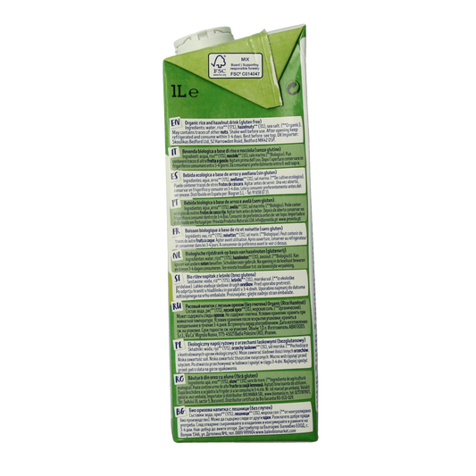 Isola Bio Rijstdrank hazelnoot bio 1.00 Liter