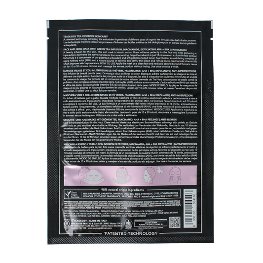 Teaology Tea glow aha mask purifying 1.00 Stuks