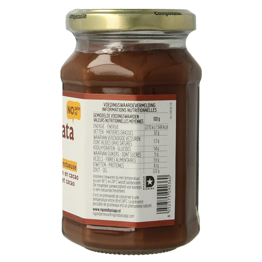 Nocciolata Chocolade hazelnootpasta bio 250.00 Gram