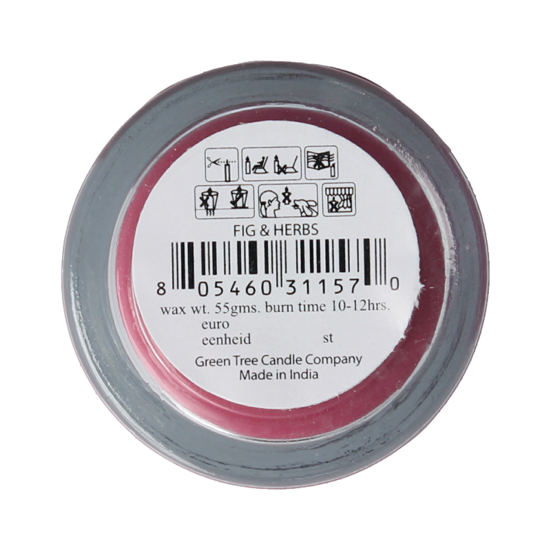 Green Tree Geurkaars figs & herbs votives 55 Gram