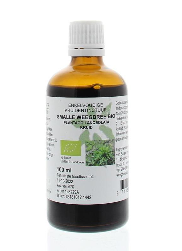 Natura Sanat Plantago lanc / smalle weegbree tinctuur bio 100 Milliliter
