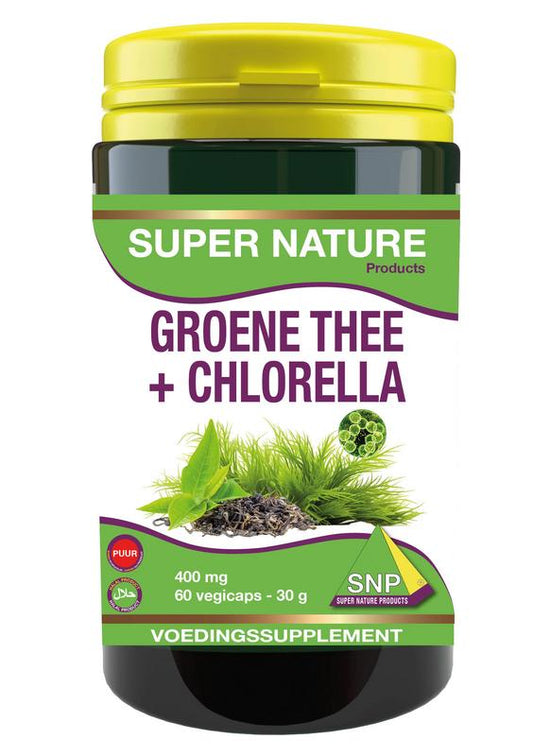 SNP Groene thee chlorella 400 mg puur 60 Capsules