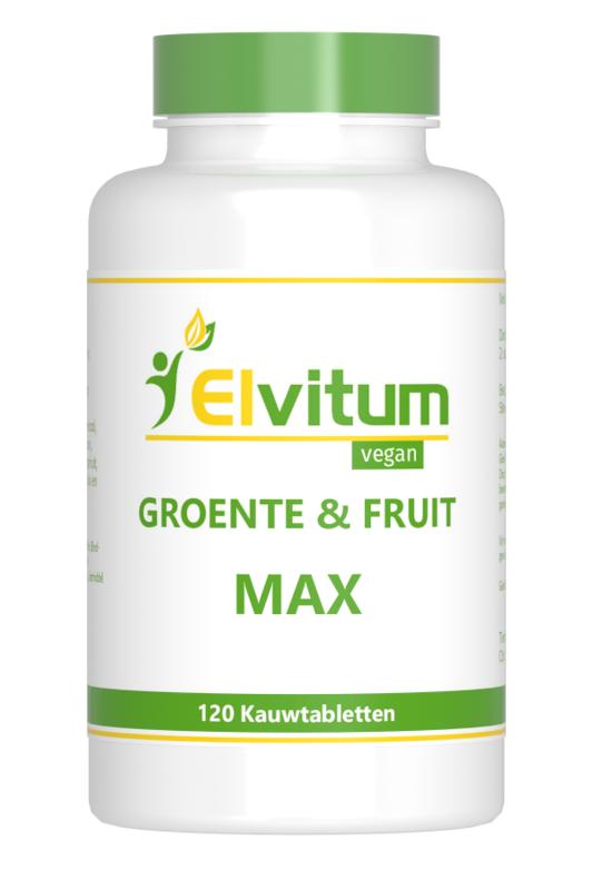 Elvitum Groente en fruit max 120 Kauwtabletten