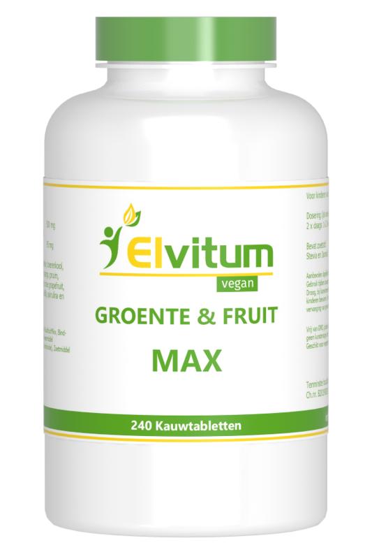 Elvitum Groente en fruit max 240 Kauwtabletten