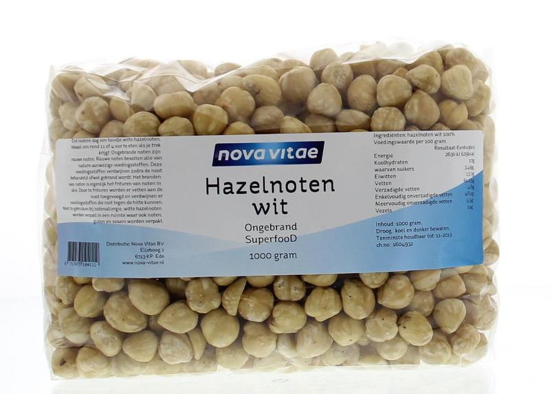 Nova Vitae Hazelnoten wit ongebrand raw 1 Kilogram