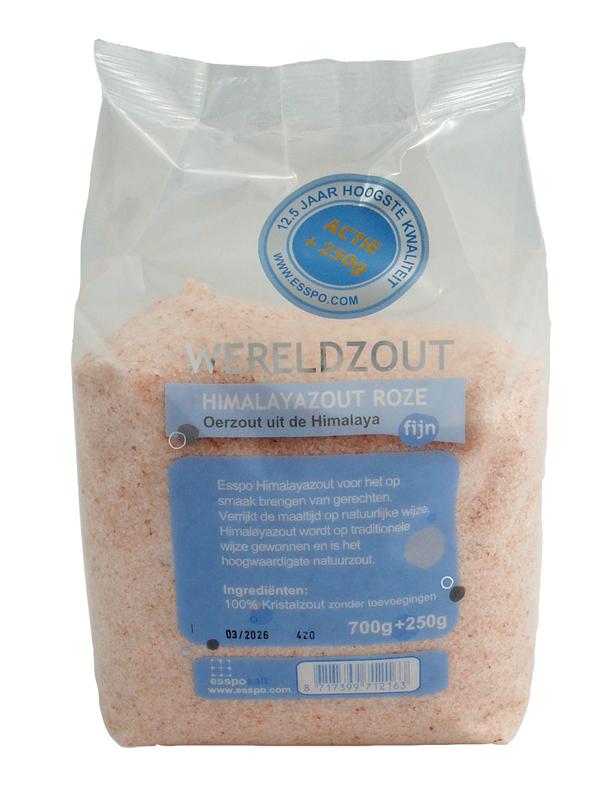 Esspo Himalayazout roze fijn 700gr + 250gr 950.00 Gram