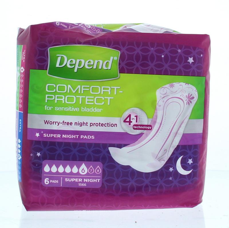 Depend Verband super+ 6.00 Stuks