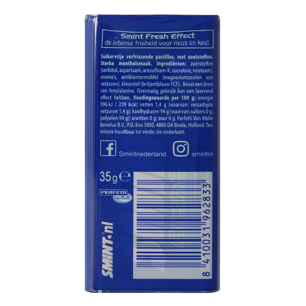 Smint Fresh effect strong menthol 50.00 Stuks