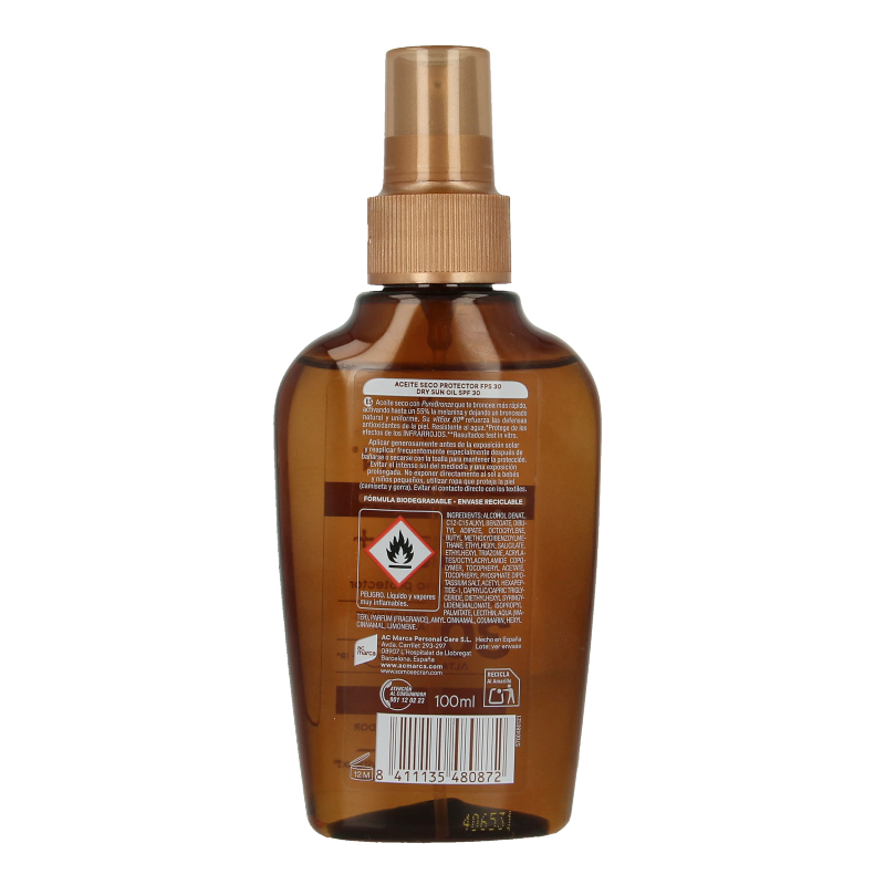 Ecran Sunnique aceite broncea+ SPF30 100 Milliliter