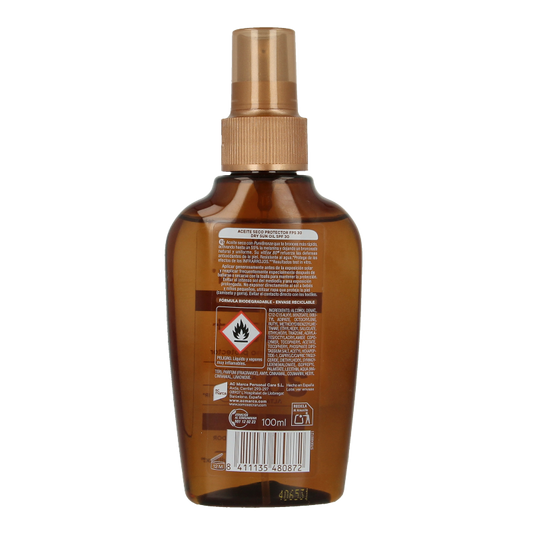 Ecran Sunnique aceite broncea+ SPF30 100 Milliliter