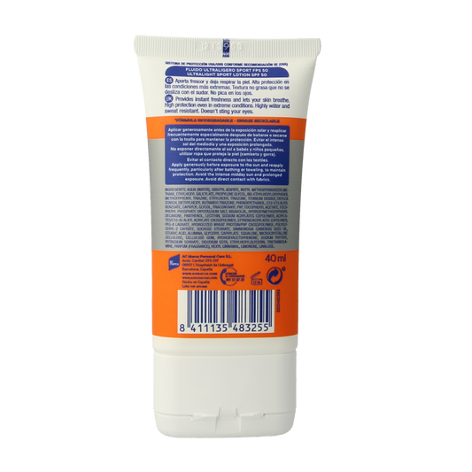 Ecran Sunnique sport facial cream SPF50 40.00 Milliliter