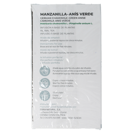 Soria Natural Manzanilla anis infusie 20 Zakjes