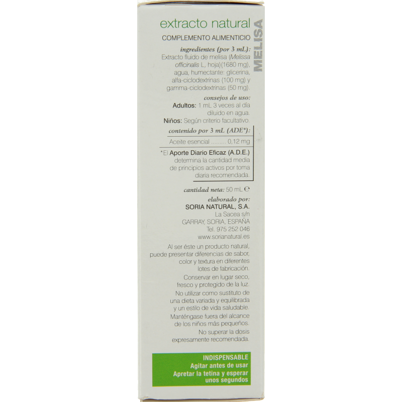 Soria Natural Melissa officinalis XXI 50 Milliliter
