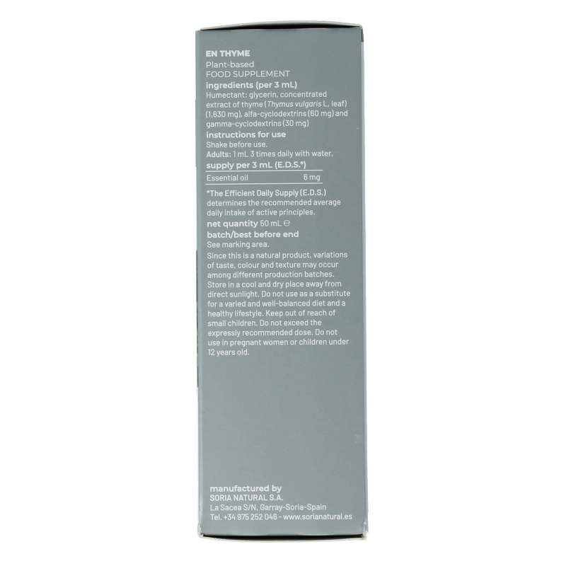 Soria Natural Thymus vulgaris XXI extract 50 Milliliter