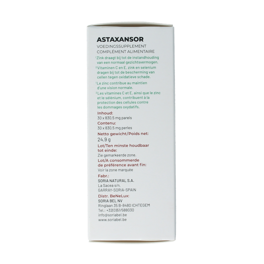 Soria Natural Astaxansor parels 30 Stuks