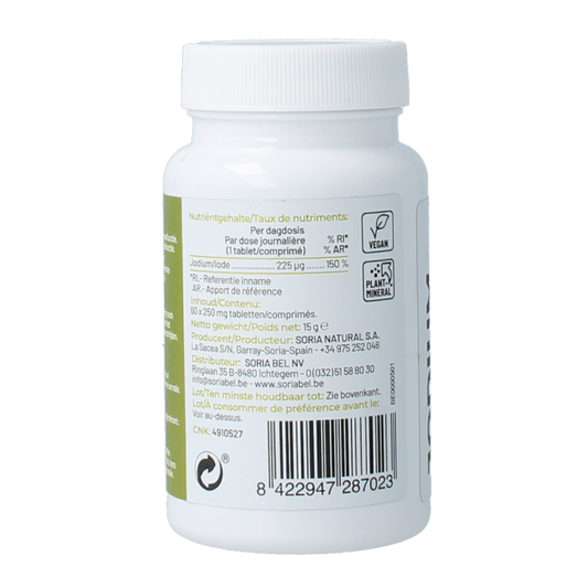 Soria Natural Jodium 225mcg bio-actief 60 Tabletten
