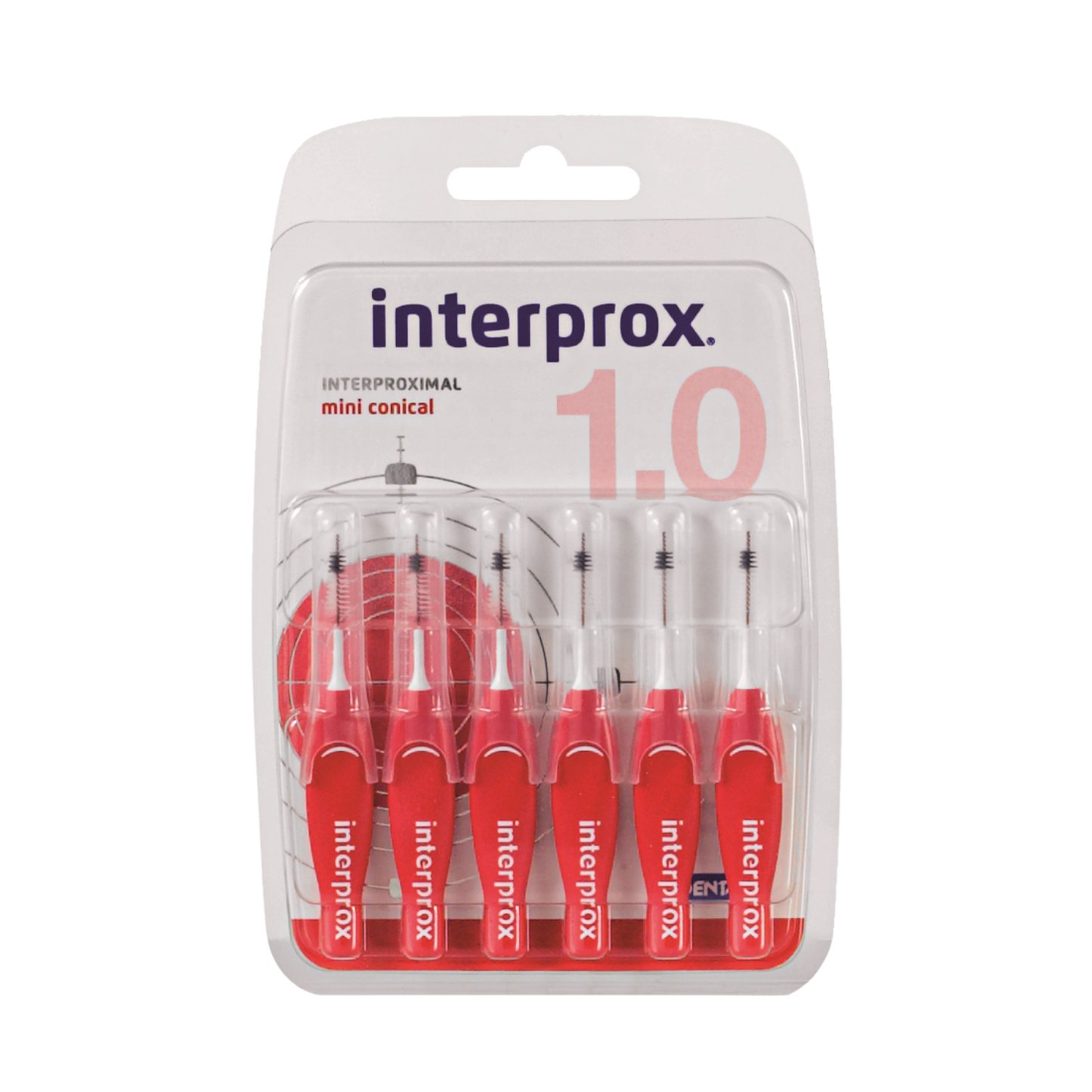 Interprox Premium mini conical rood 6 Stuks