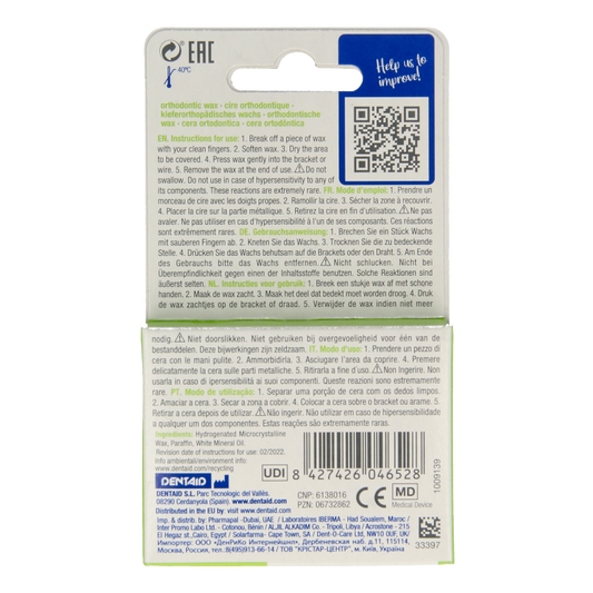 Vitis Orthodontic wax 1 Stuks