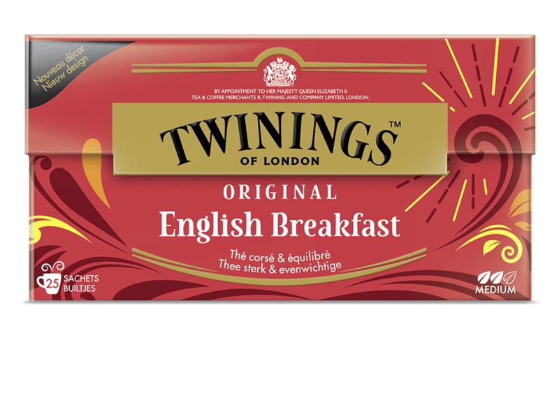 Twinings English breakfast envelop zwart 25 Zakjes