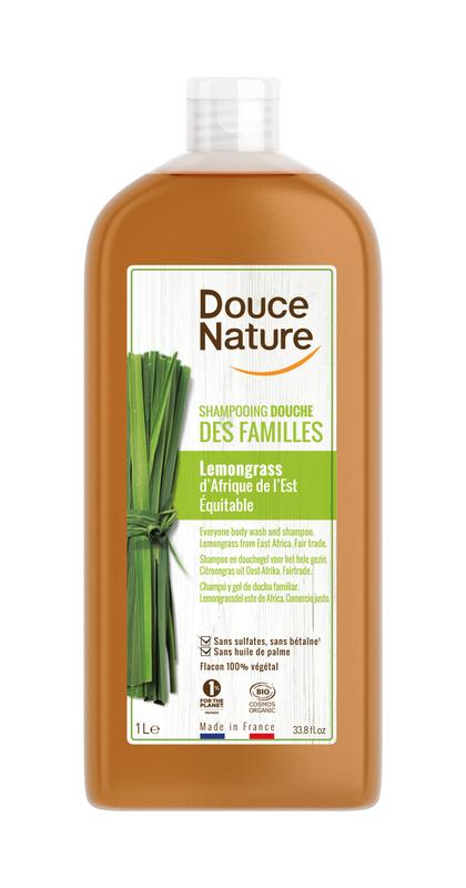 Douce Nature Douchegel & shampoo familie lemongrass bio 1 Liter