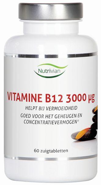Nutrivian Vitamine B12 methylcobalamine 3 mg 60 Zuigtabletten