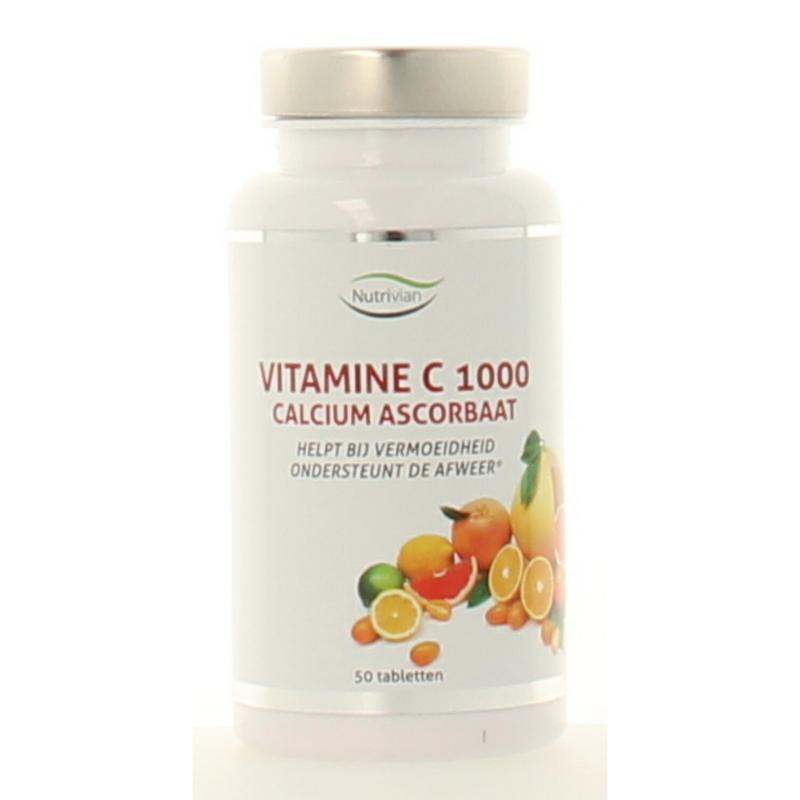 Nutrivian Vitamine C1000 mg calcium ascorbaat 200 Tabletten