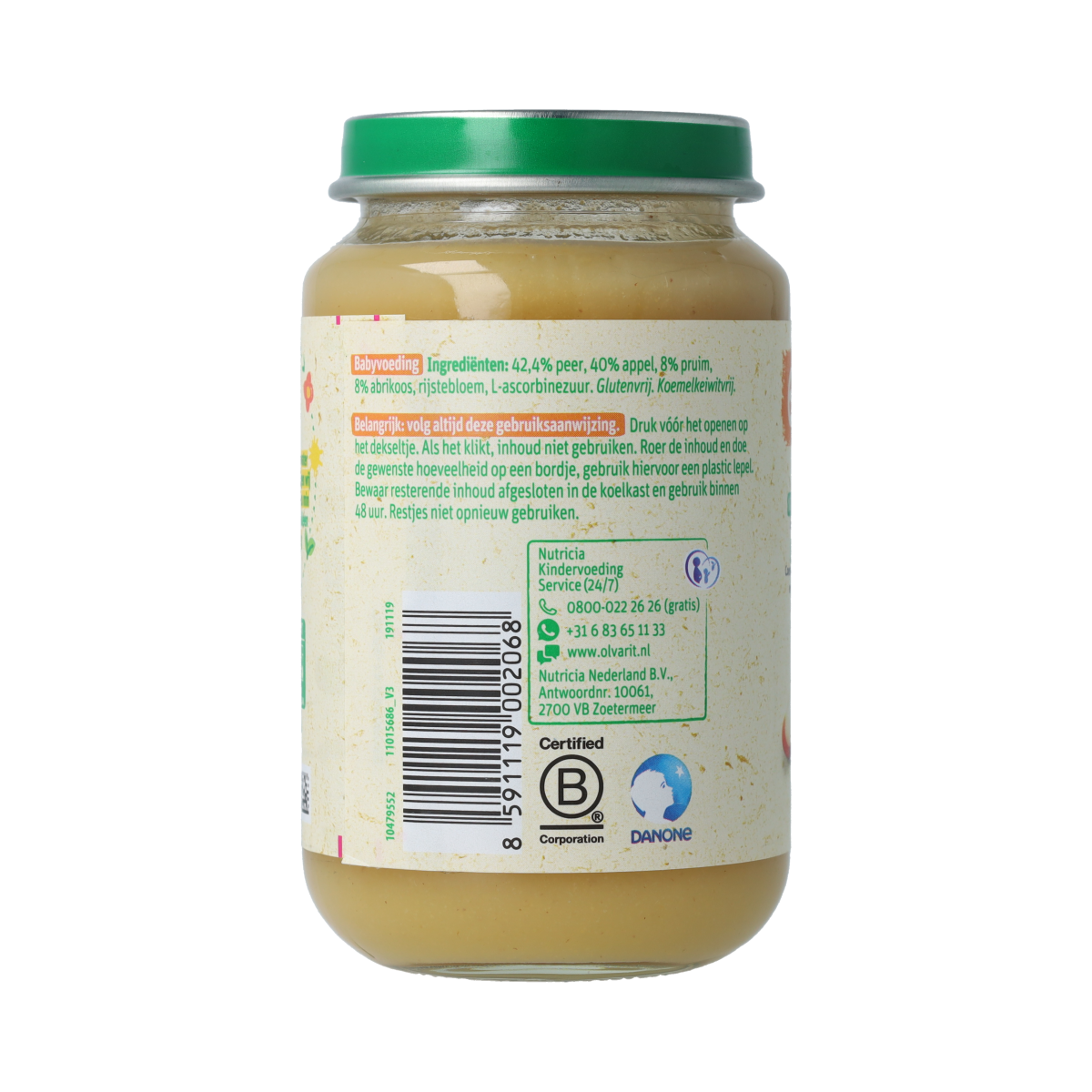 Olvarit Peer appel abrikoos 6M55 200.00 Gram