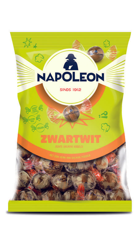 Napoleon Zwart/wit kogels 150 Gram