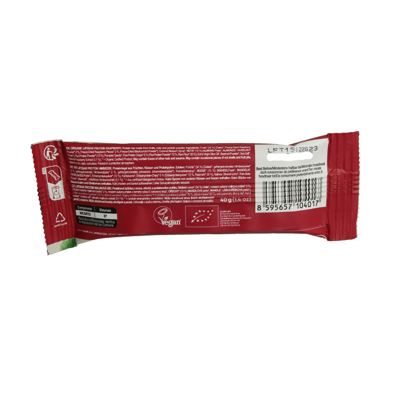 Lifefood Lifebar proteine framboos bio 40 Gram