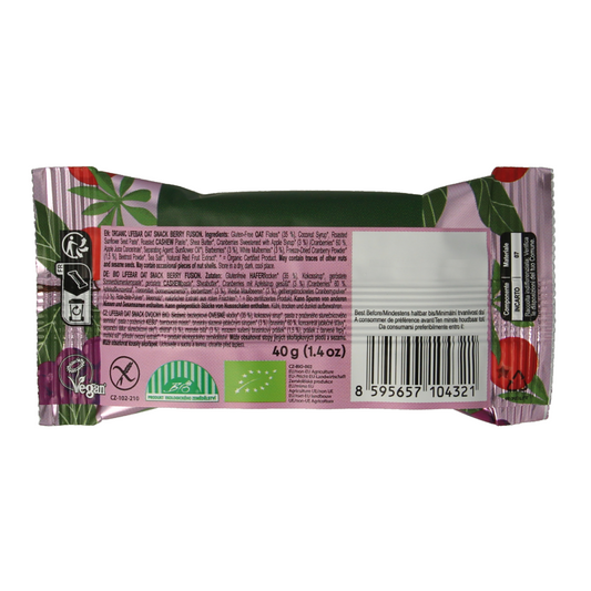Lifefood Lifebar oatsnack berry fusion bio 40 Gram