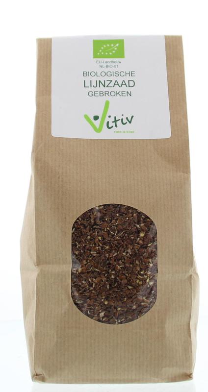 Vitiv Lijnzaad gebroken bio 500.00 Gram