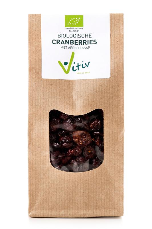 Vitiv Cranberries appeldiksap bio 500.00 Gram
