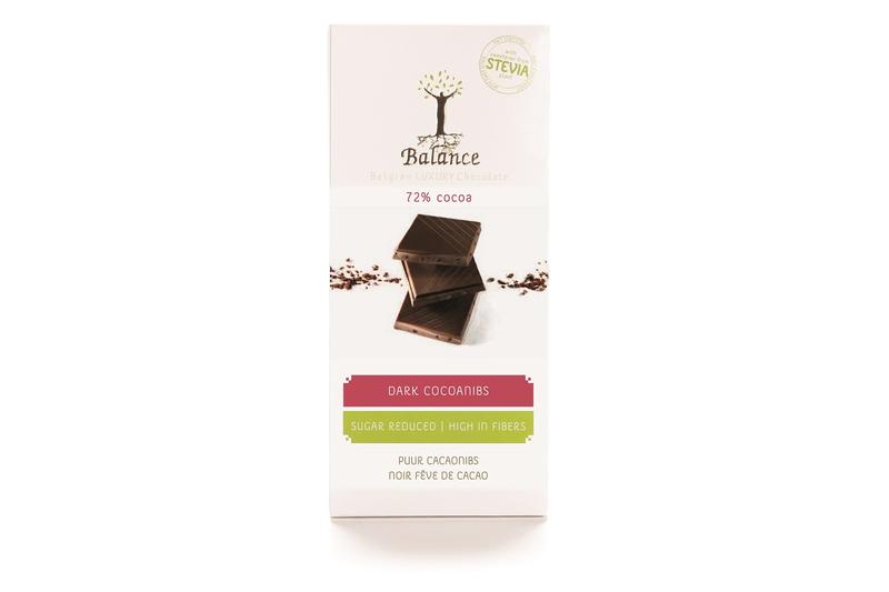 Balance Choco stevia tablet puur cacao 85 Gram