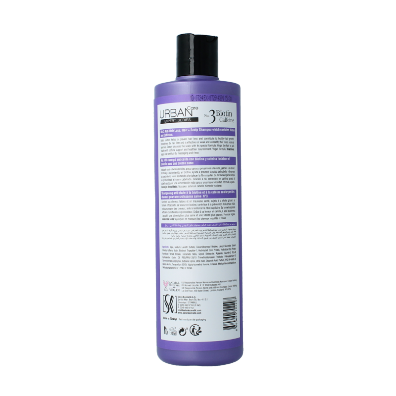 Urban Care Expert hair & scalp shampoo biotine & caffeine 350 Milliliter