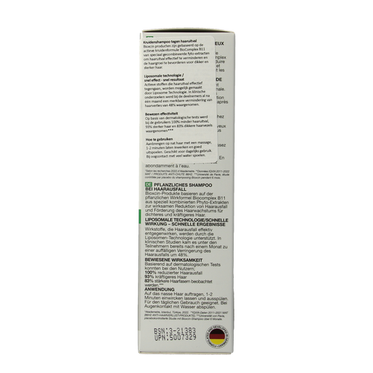 Bioxcin Shampoo vet haar 300.00 Milliliter